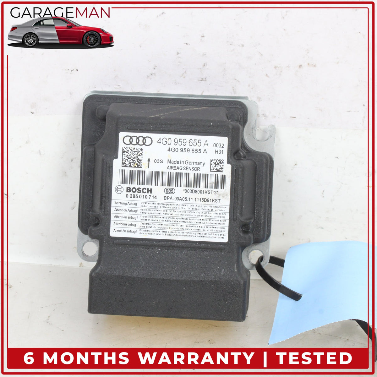 2012-2018 Audi A7 A6 Airbag Air Bag Sensor Module Bosch 4G0959655A OEM