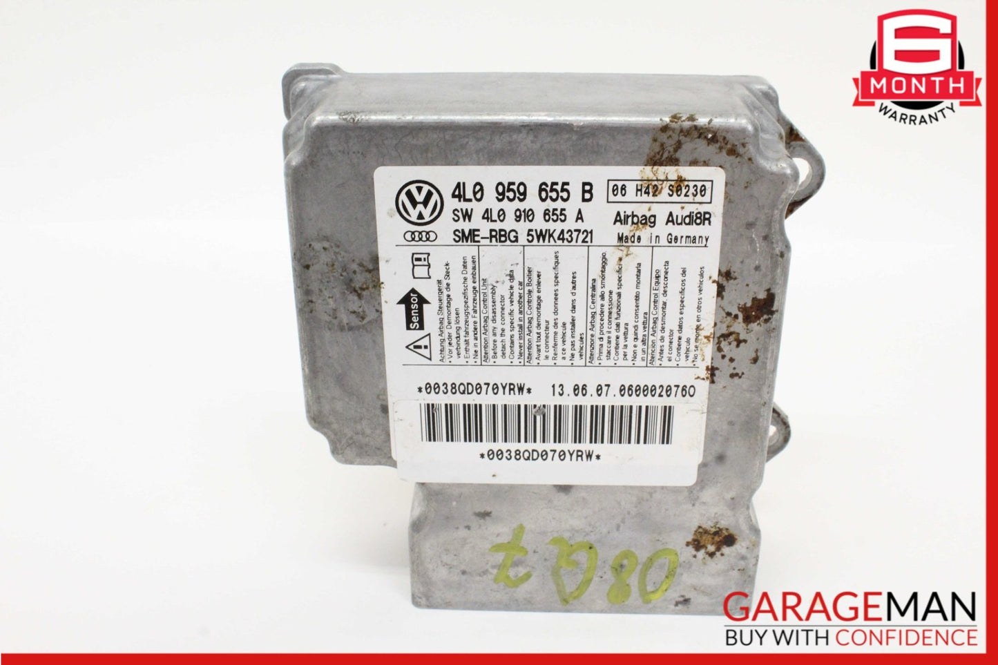 2007-2015 Audi Q7 Airbag Sensor 4L0959655B Genuine