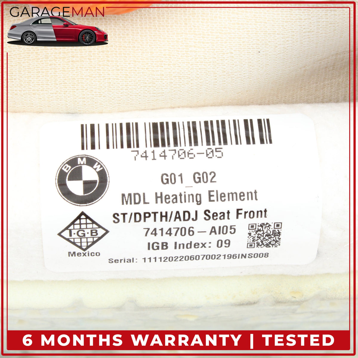 2019-2025 BMW M340i G20 Front Left or Right Side Seat Lower Thigh Cushion OEM