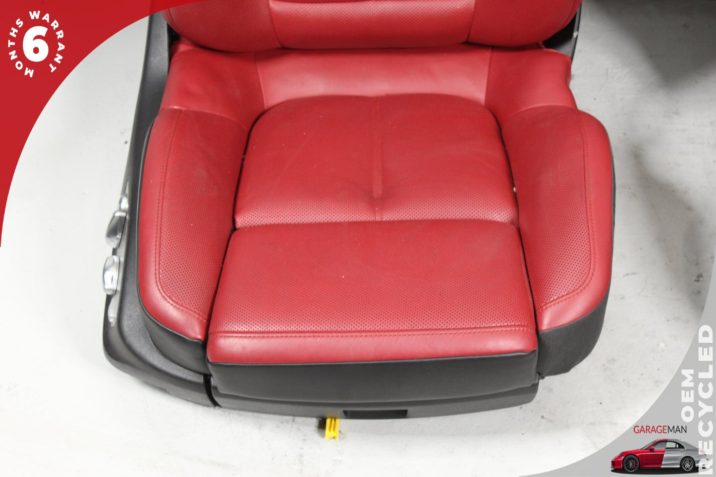 2015-2018 Porsche Macan 95B Front &amp; Rear Complete Leather Seat Assembly Red OEM