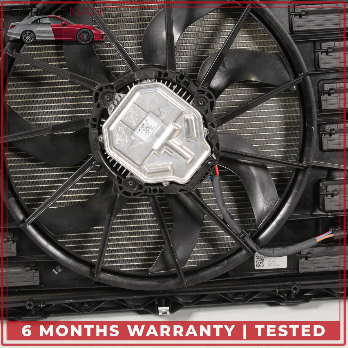 2017-2024 Audi A4 Front Cooling Radiator Core Support Fan Blade Assembly OEM