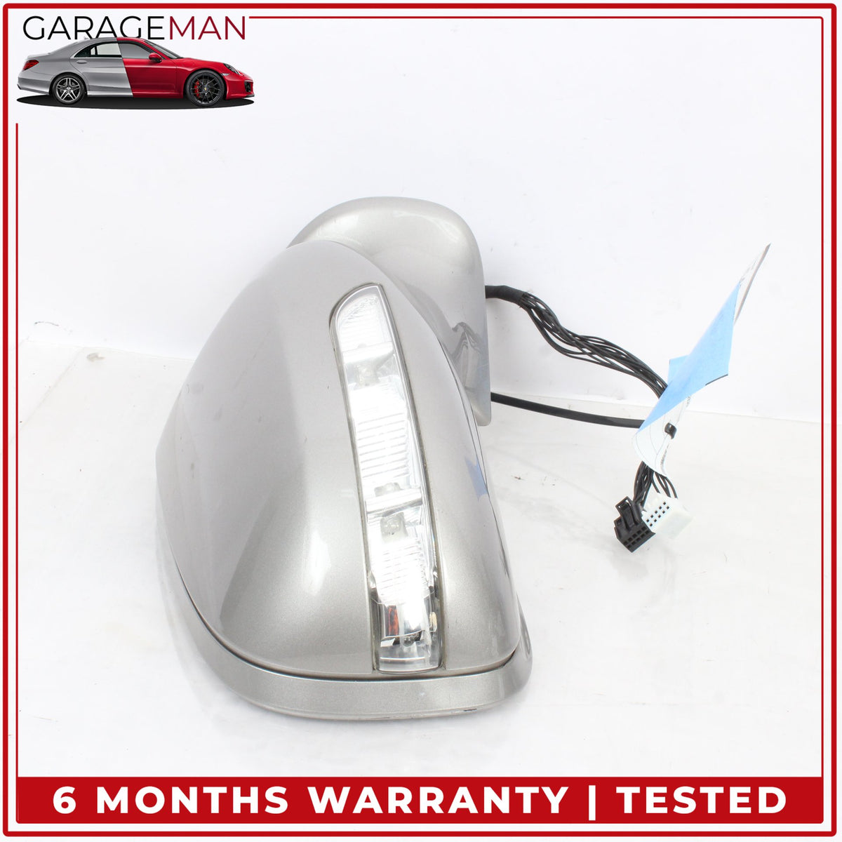 2007-2009 Mercedes W211 E350 Right Door Rear View Mirror Silver Metallic OEM