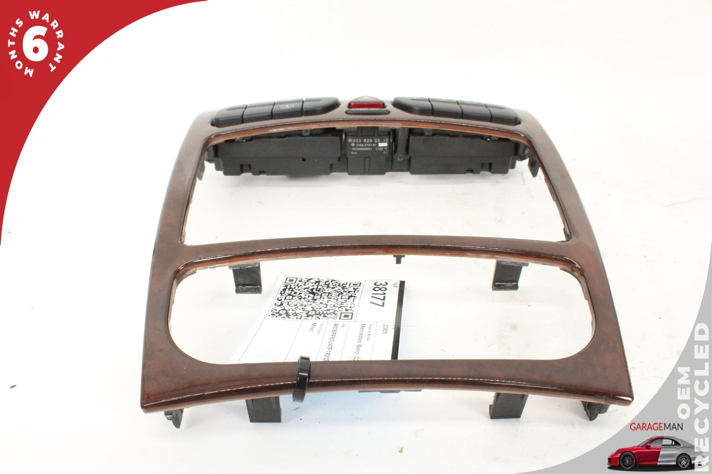 2001-2004 Mercedes W203 C240 Front Hazard Switch Control Panel 2036804639 OEM