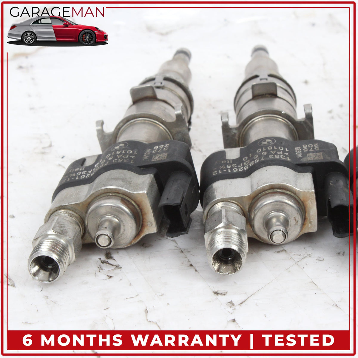 2007-2016 BMW 650i 750i N54/N63 Engine Motor Fuel Injector Set of 4 Index-12 OEM