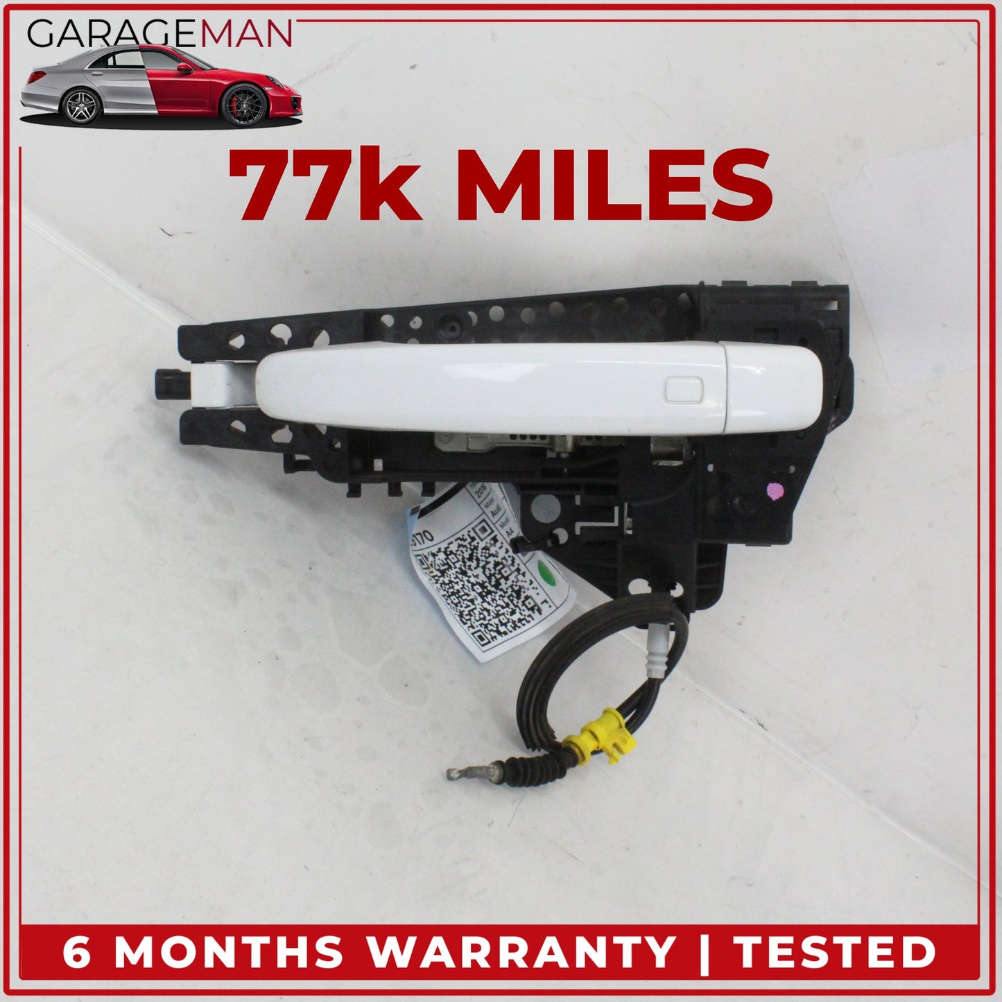2009-2016 Audi A4 S4 A5 S5 Rear Left Driver Side Exterior Door Handle White OEM