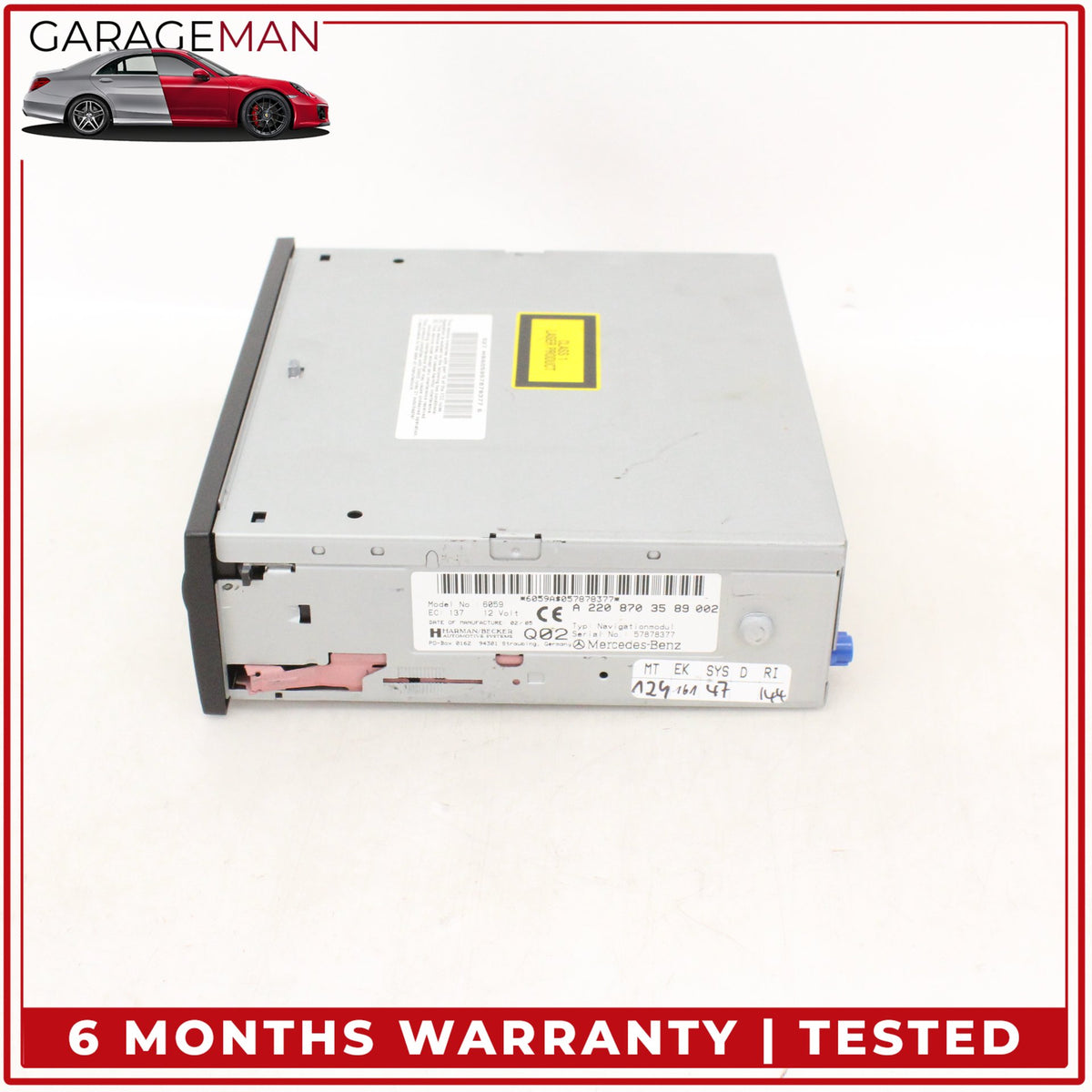2002-2008 Mercedes W219 CLS500 CL600 CD DVD Disc Changer Player 2208703589 OEM