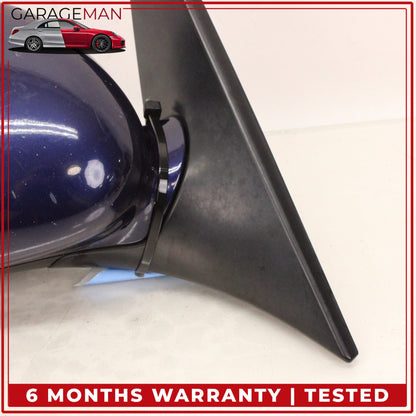 1999-2005 Porsche 911 Carrera 996 Right Door Rear View Mirror Blue Metallic OEM