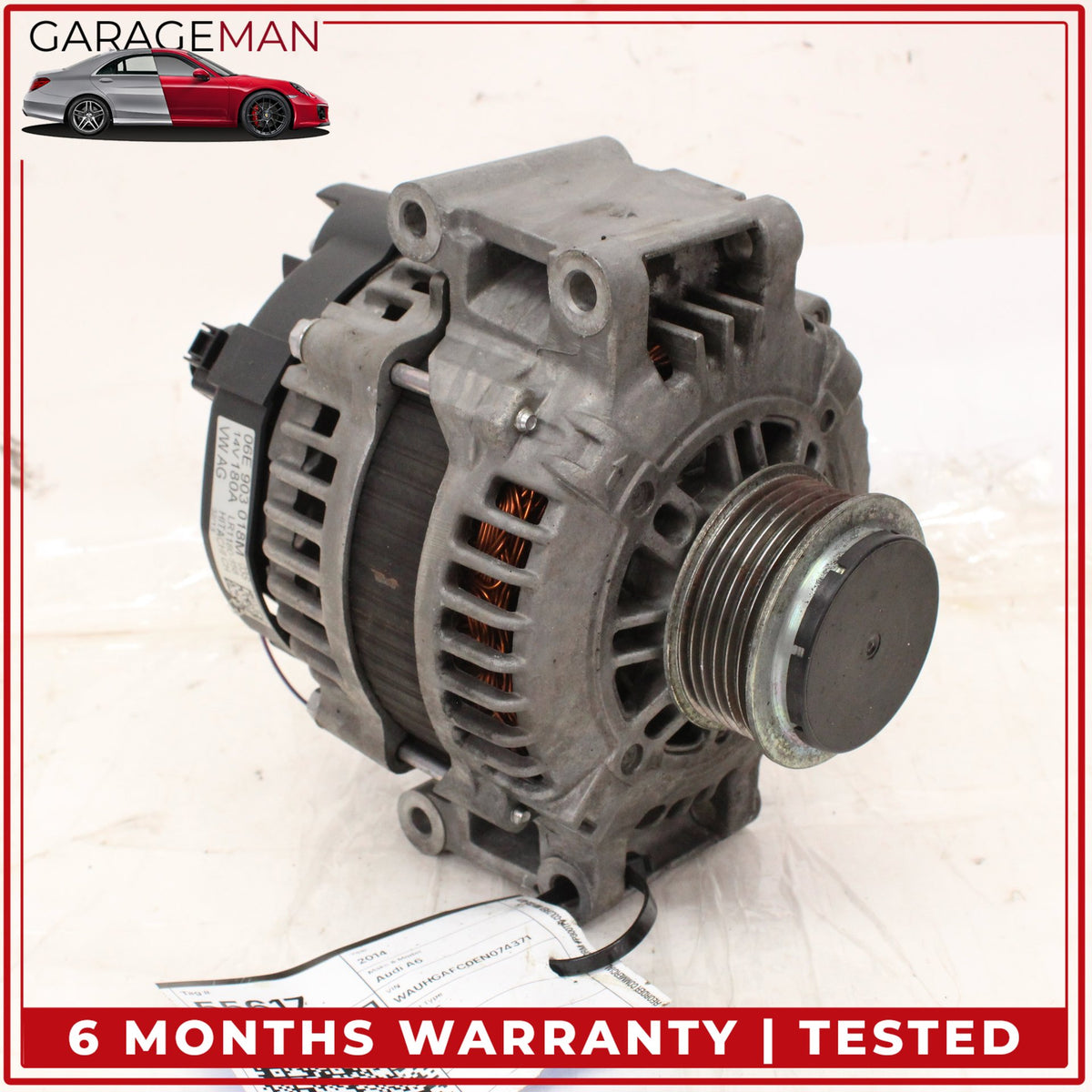 2012-2015 Audi A6 3.0L Engine Motor Alternator Generator 14V 180A 06E903018M OEM
