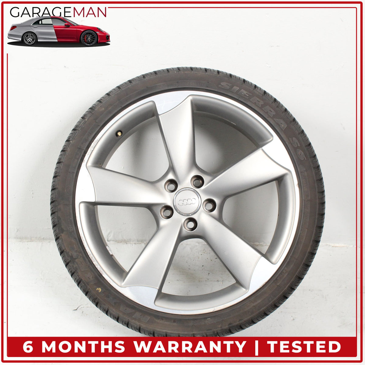 2012-2018 Audi A6 S6 Front or Rear 5 Spoke Wheel Rim w/ Tire 8.5JX20H2 ET45 OEM