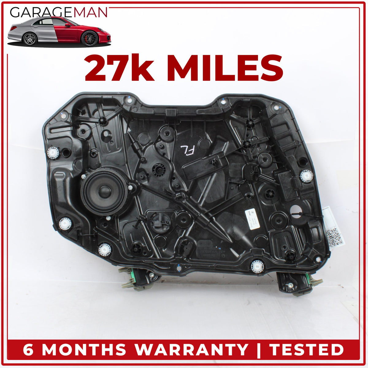 2019-2025 BMW M340i G20 Front Left Window Regulator w/ Carrier and Speaker 7497103 OEM