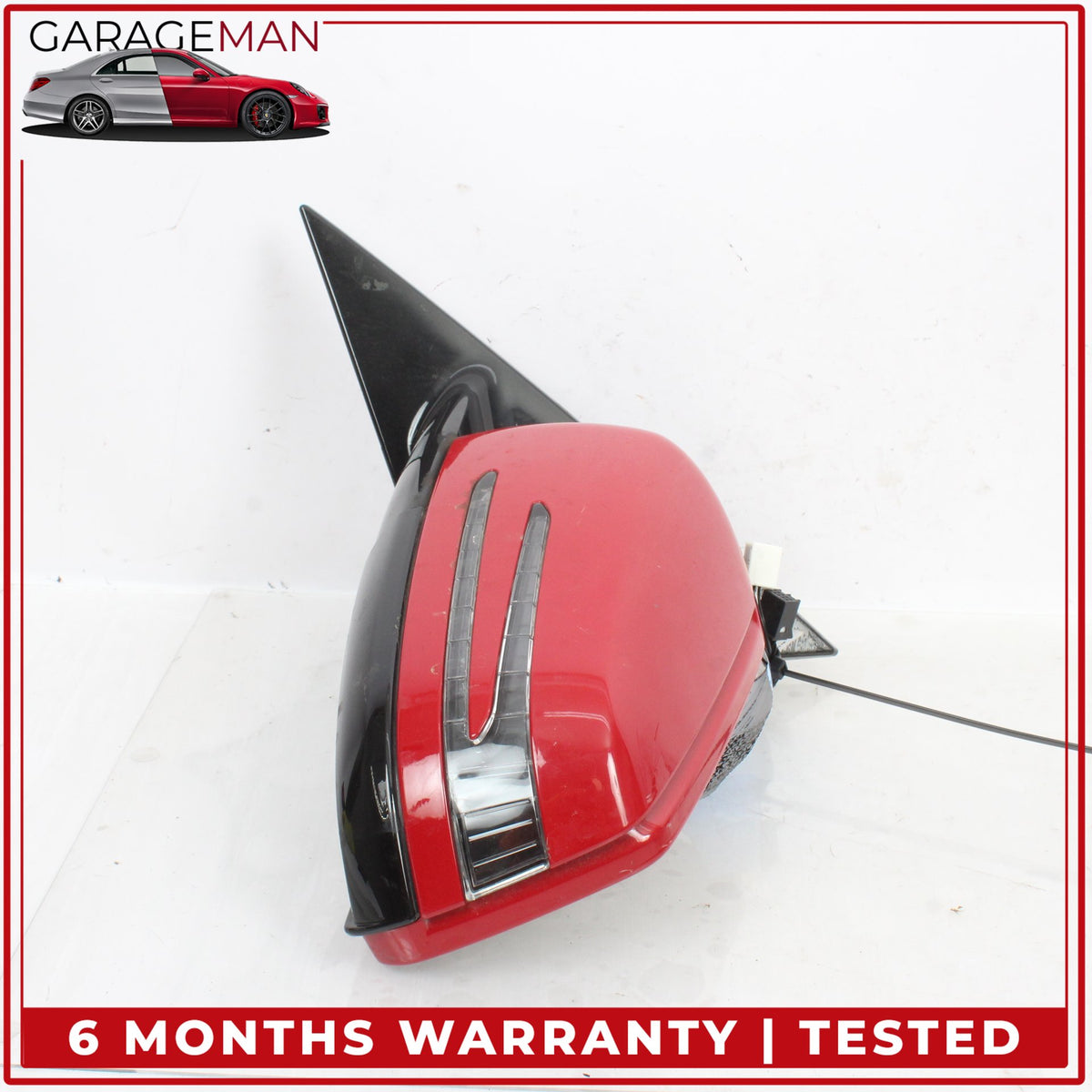 2010-2017 Mercedes C207 E400 Coupe Front Left Side Door Rear View Mirror Red OEM