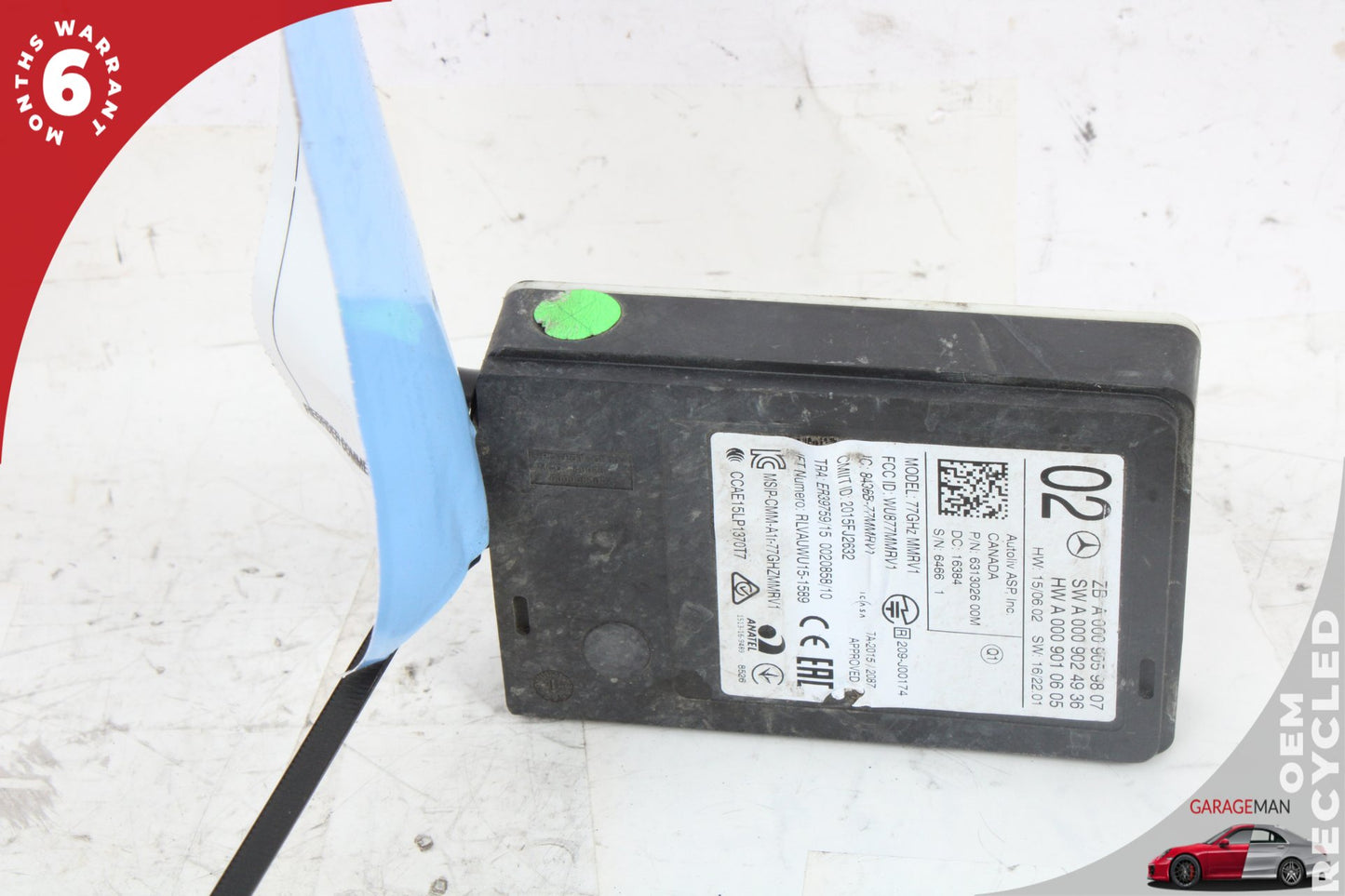 2017-2019 Mercedes-Benz E400 W213 Wagon Radar Blind Spot Module Sensor 0009059807
