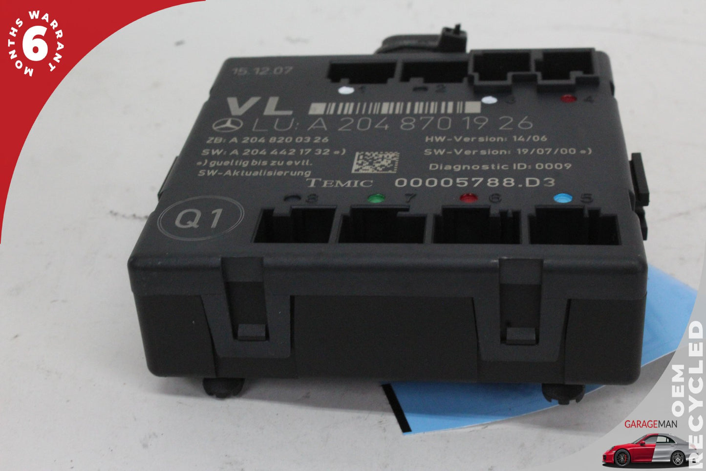08-14 Mercedes-Benz C300 W204 Right Front Door Control Module 2048701926