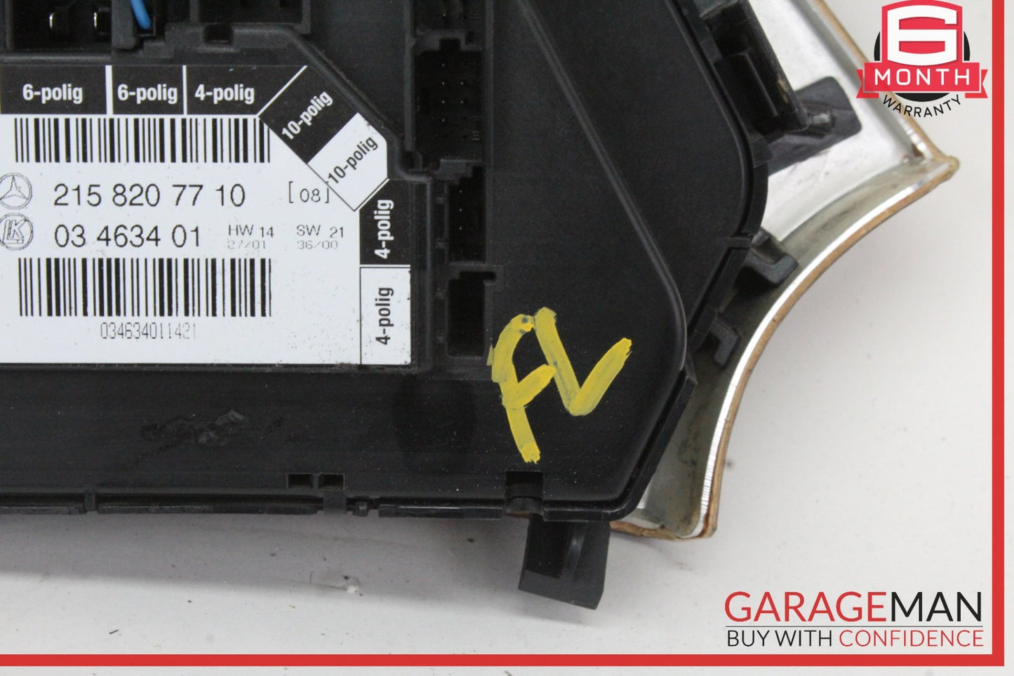 2000-2006 Mercedes CL55 AMG Front Left Seat Control Memory Switch 2158207710