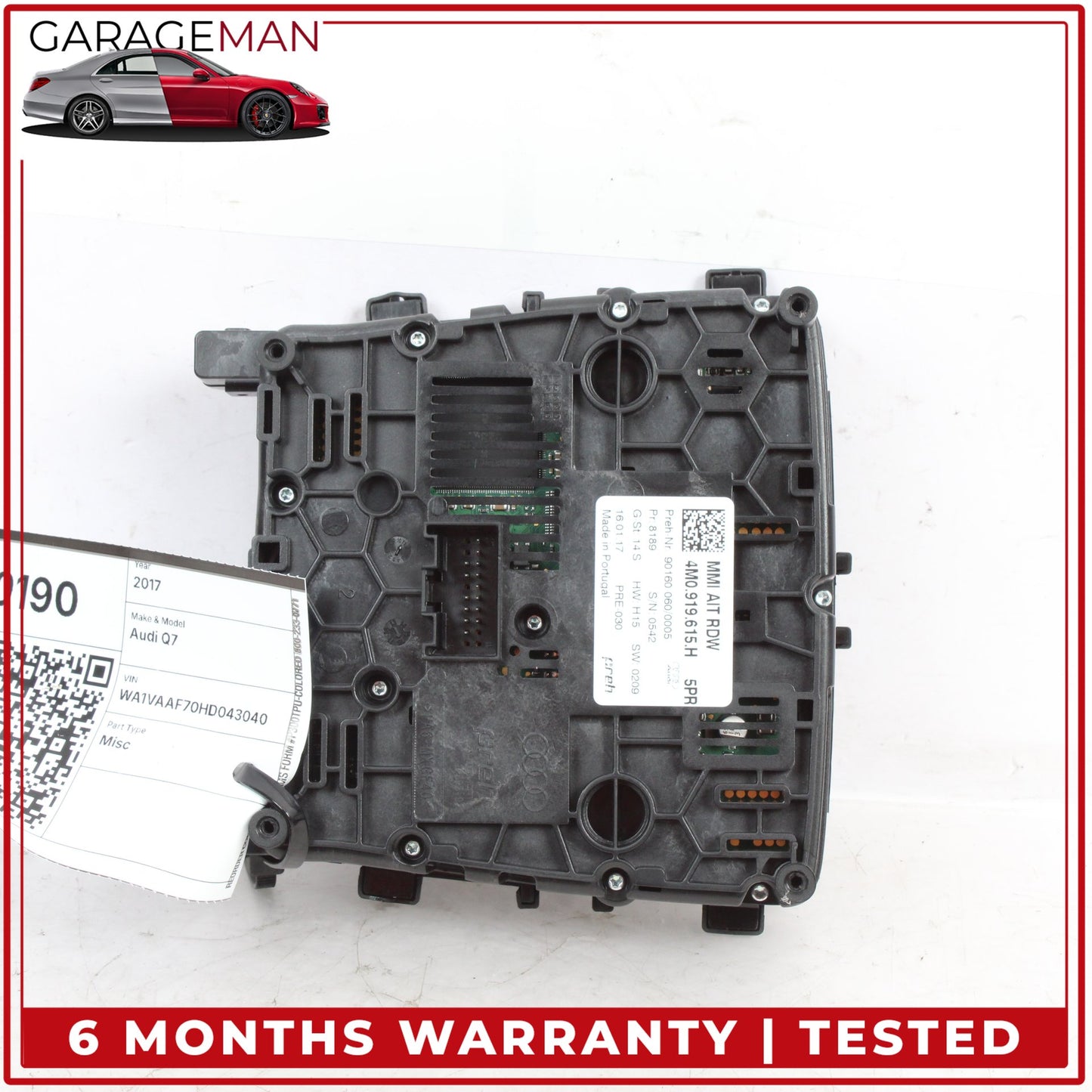 2017-2019 Audi Q7 Front MMI Multi Media Touch Pad Control Switch 4M0919615H OEM
