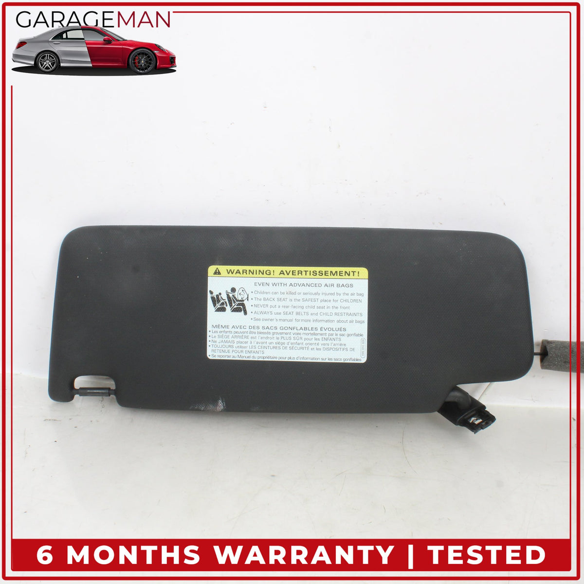 2019-2025 Audi Q3 Front Left and Right Side Sunvisor Sun Visor Black Set OEM