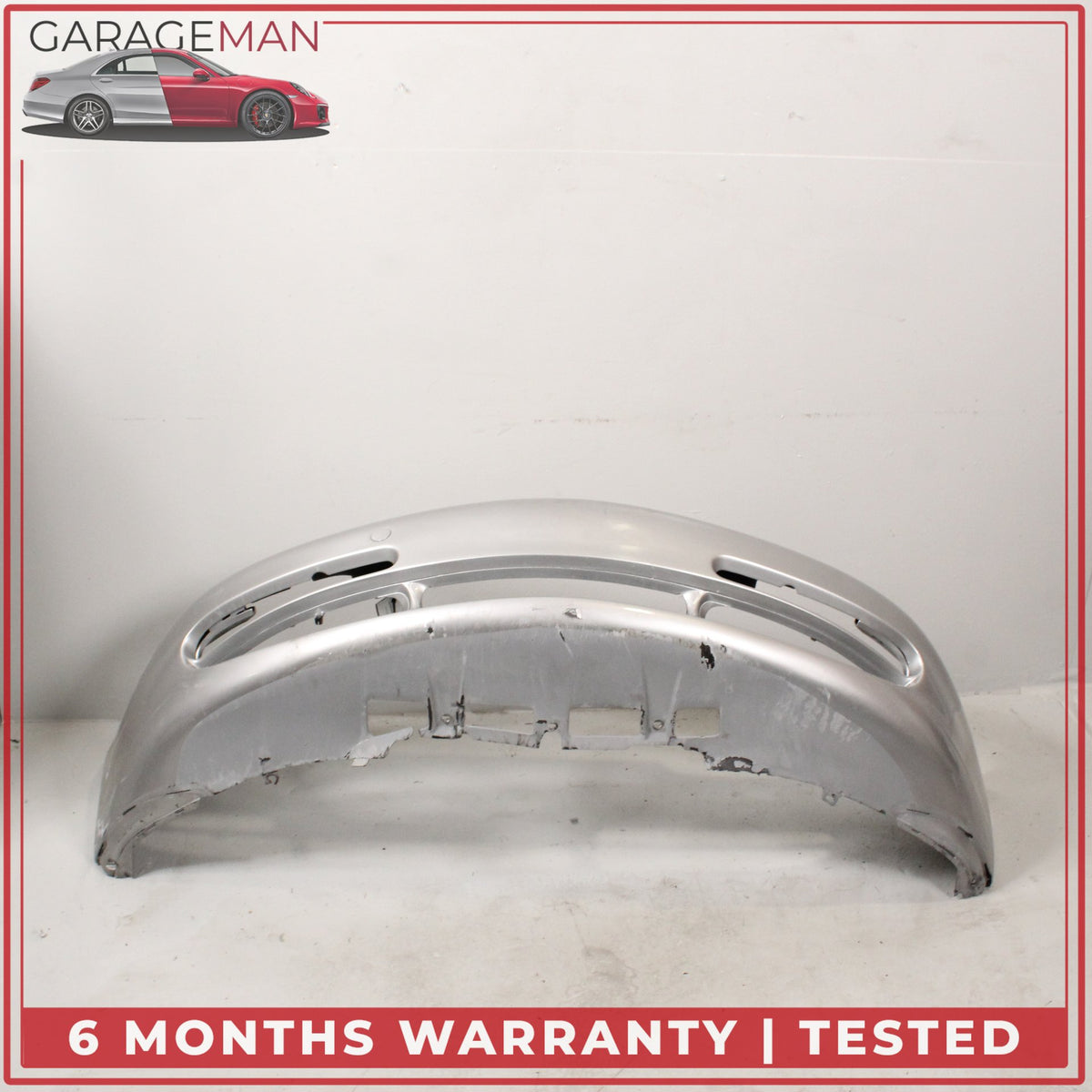 1999-2001 Porsche 911 Carrera 996 Front Bumper Cover Arctic Silver Metallic OEM