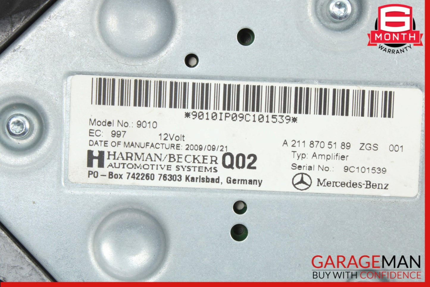2008-2018 Mercedes-Benz E350 W212 Subwoofer Amp Amplifier Harman Becker OEM
