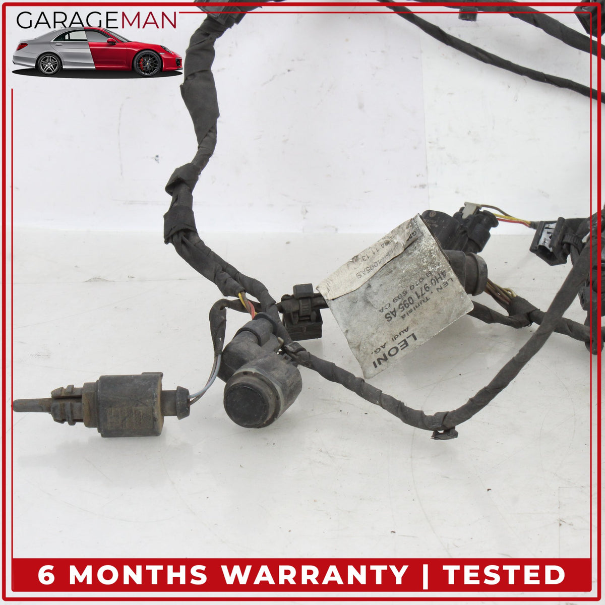 2015-2018 Audi A8 S8 Front Bumper Parking Sensor w/ Wire Harness 4H0971095AS OEM