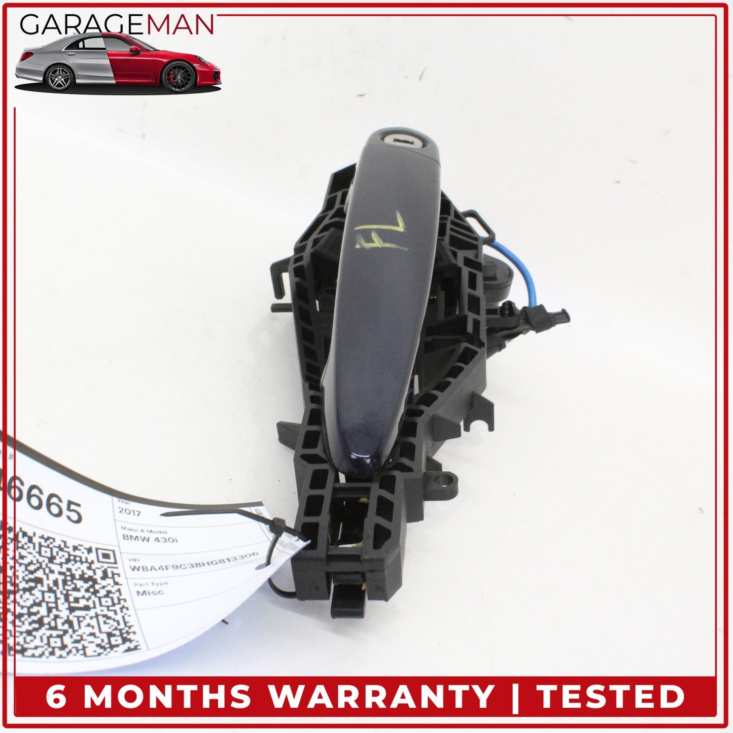 2014-2020 BMW 430i F36 Front Left Driver Side Exterior Door Handle Blue OEM