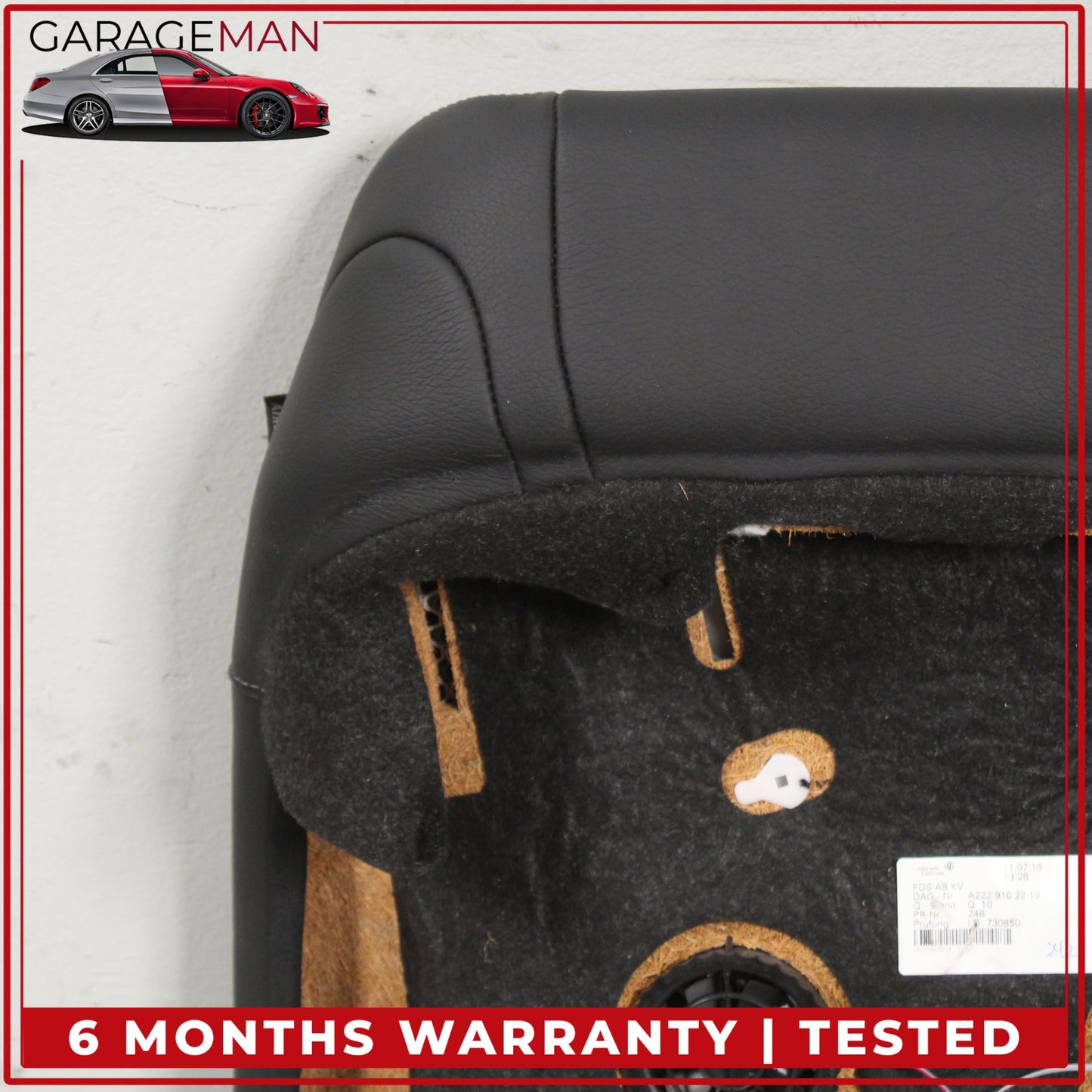 2014-2017 Mercedes W222 S550e Front Right Side Top Upper Seat Cushion Black OEM