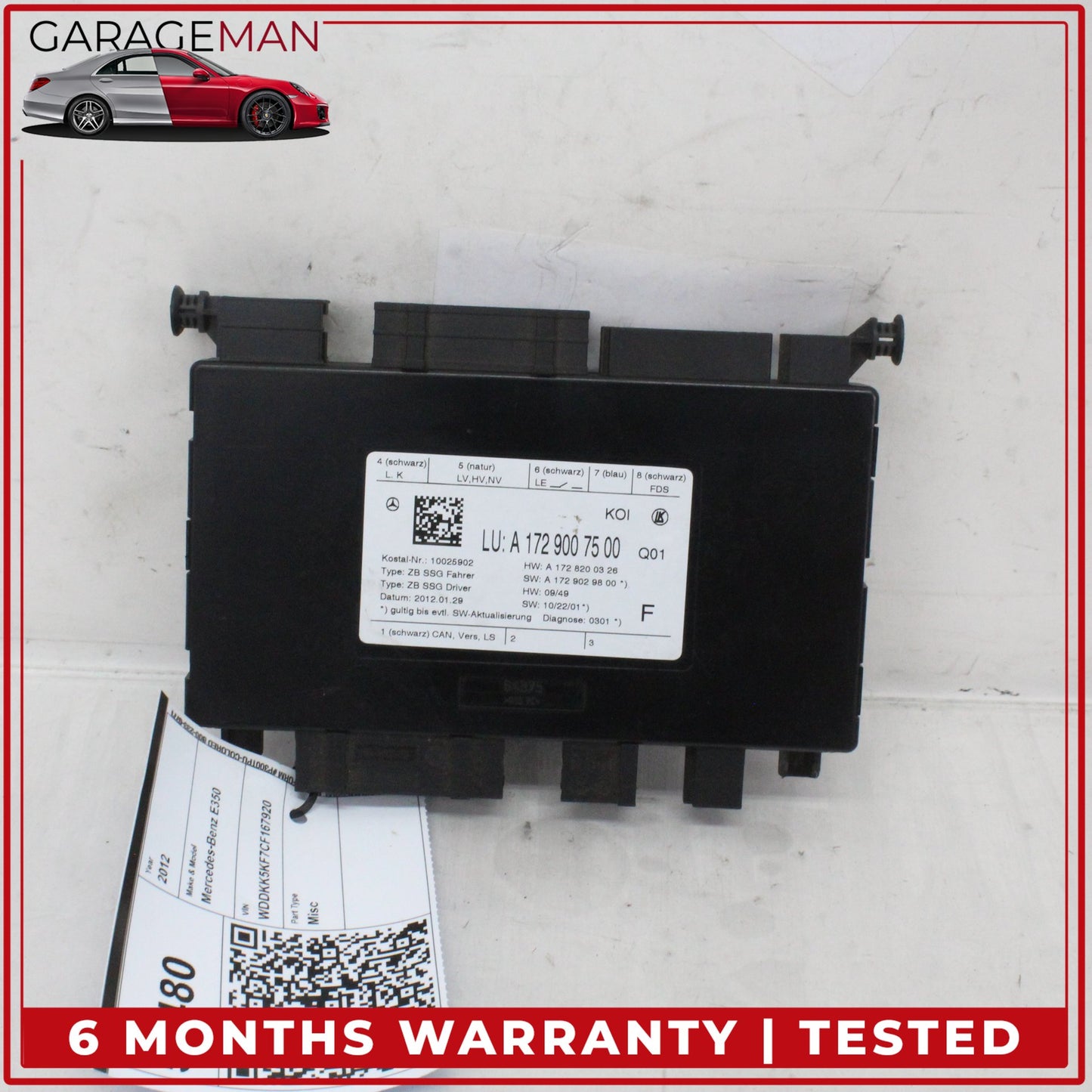 2008-2020 Mercedes W207 E350 E400 Front Left Seat Control Module 1729006903 OEM