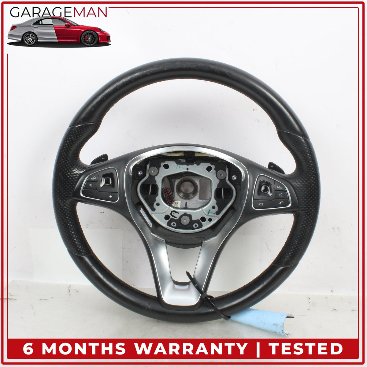 2015-2019 Mercedes W213 E300 Front Left Steering Wheel w/ Paddle Shifters OEM
