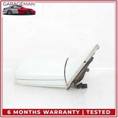 1992-1995 Mercedes W140 S500 Front Right Side Door Rear View Mirror White OEM