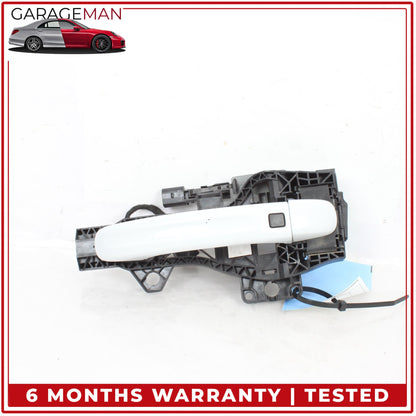 2007-2015 Audi Q7 Rear Left Driver Side Exterior Door Handle White Metallic OEM