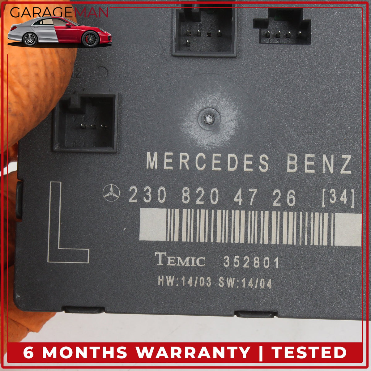 2003-2012 Mercedes R230 SL500 Front Left Side Door Control Module 2308204726 OEM