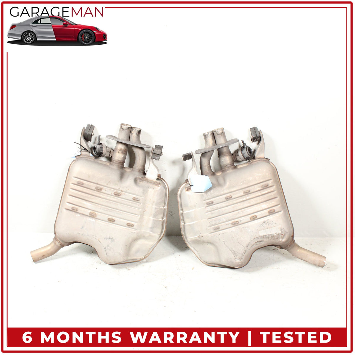 2015-2017 Mercedes-Benz S550e W222 RWD Exhaust Mufflers Tips Set 2224911500 OEM