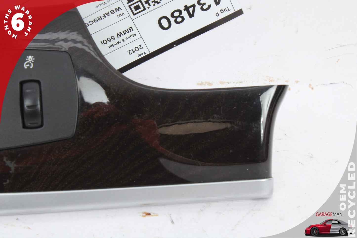 2011-2016 BMW 550i F10 Left Dashboard Headlight Switch w/ Trim