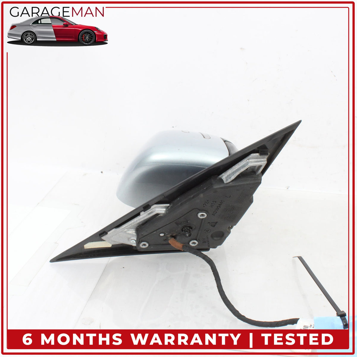 2012-2014 Mercedes W204 C250 Left Side Door Rear View Mirror Silver Metallic OEM