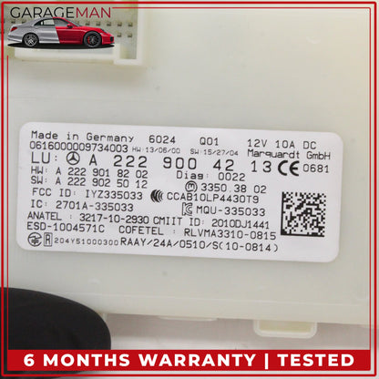 2014-2020 Mercedes W205 C300 Keyless Go Entry Control Module 2229004213 OEM