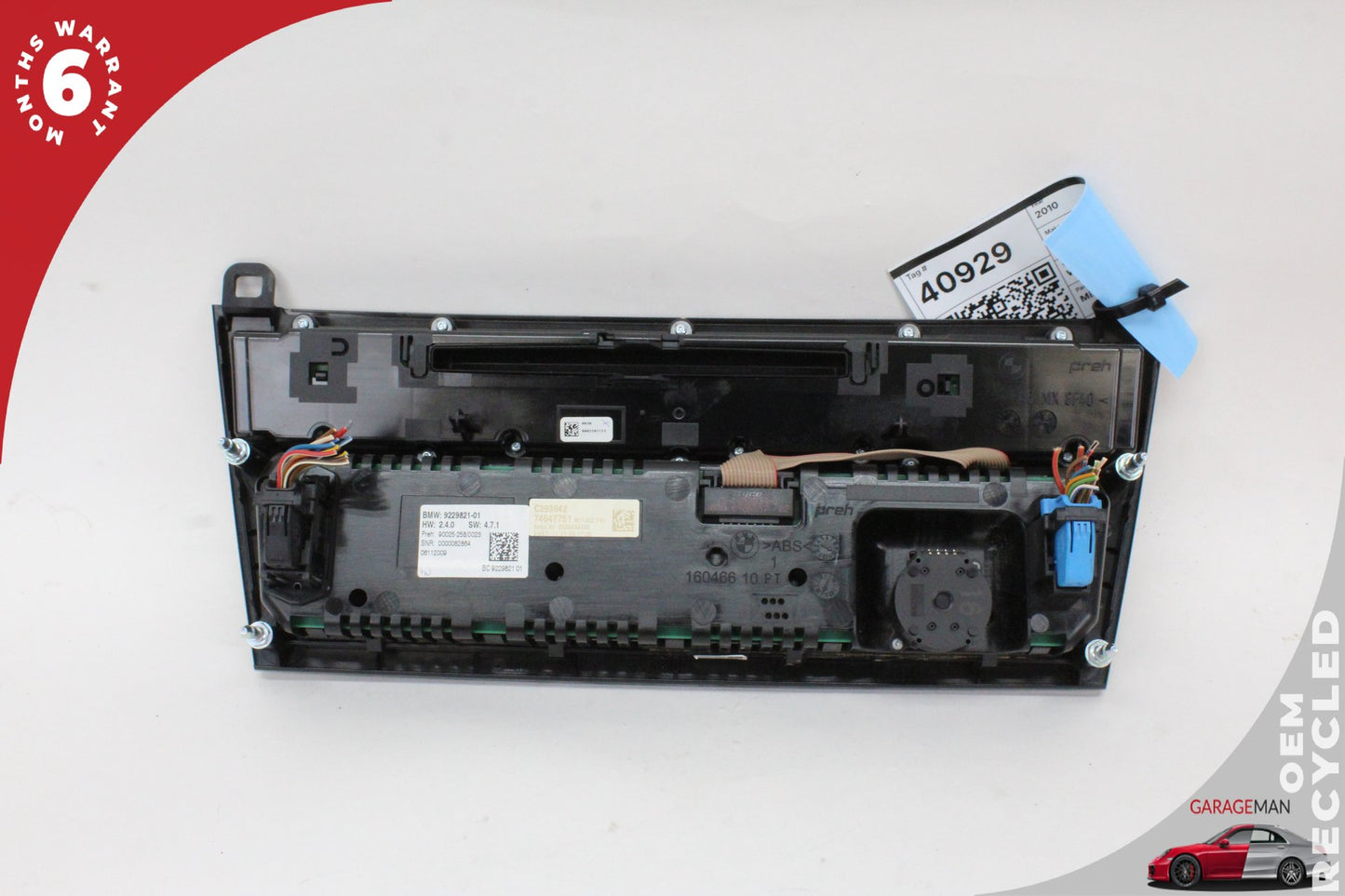 2009-2012 BMW 750i Front AC Temperature Climate Control Switch Panel 9229821 OEM