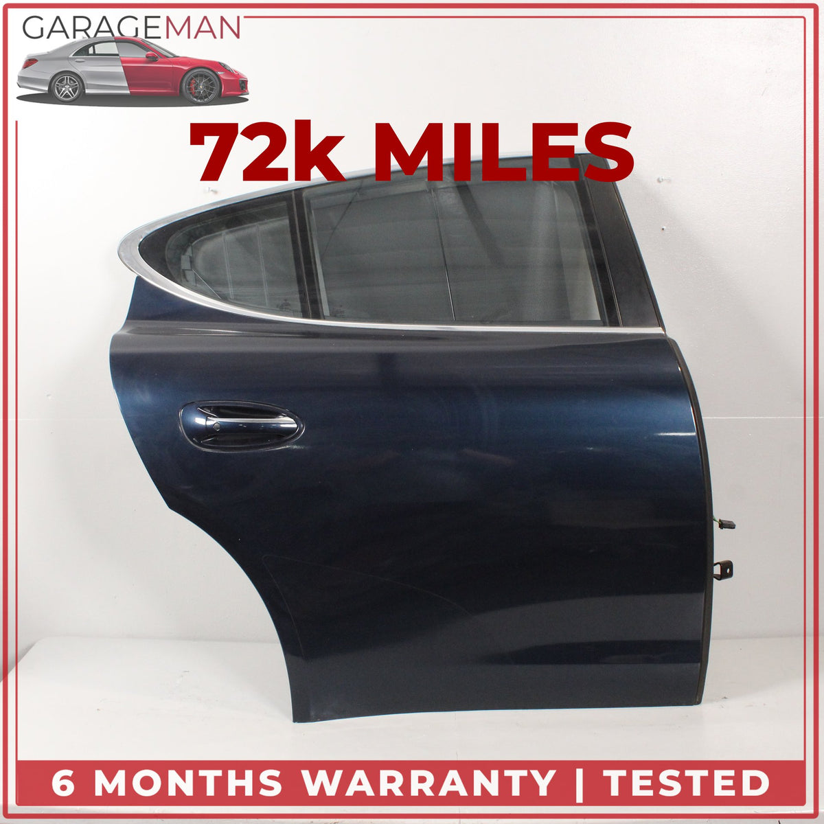 2010-2016 Porsche Panamera 970 Rear Right Complete Door Assy Blue Metallic OEM