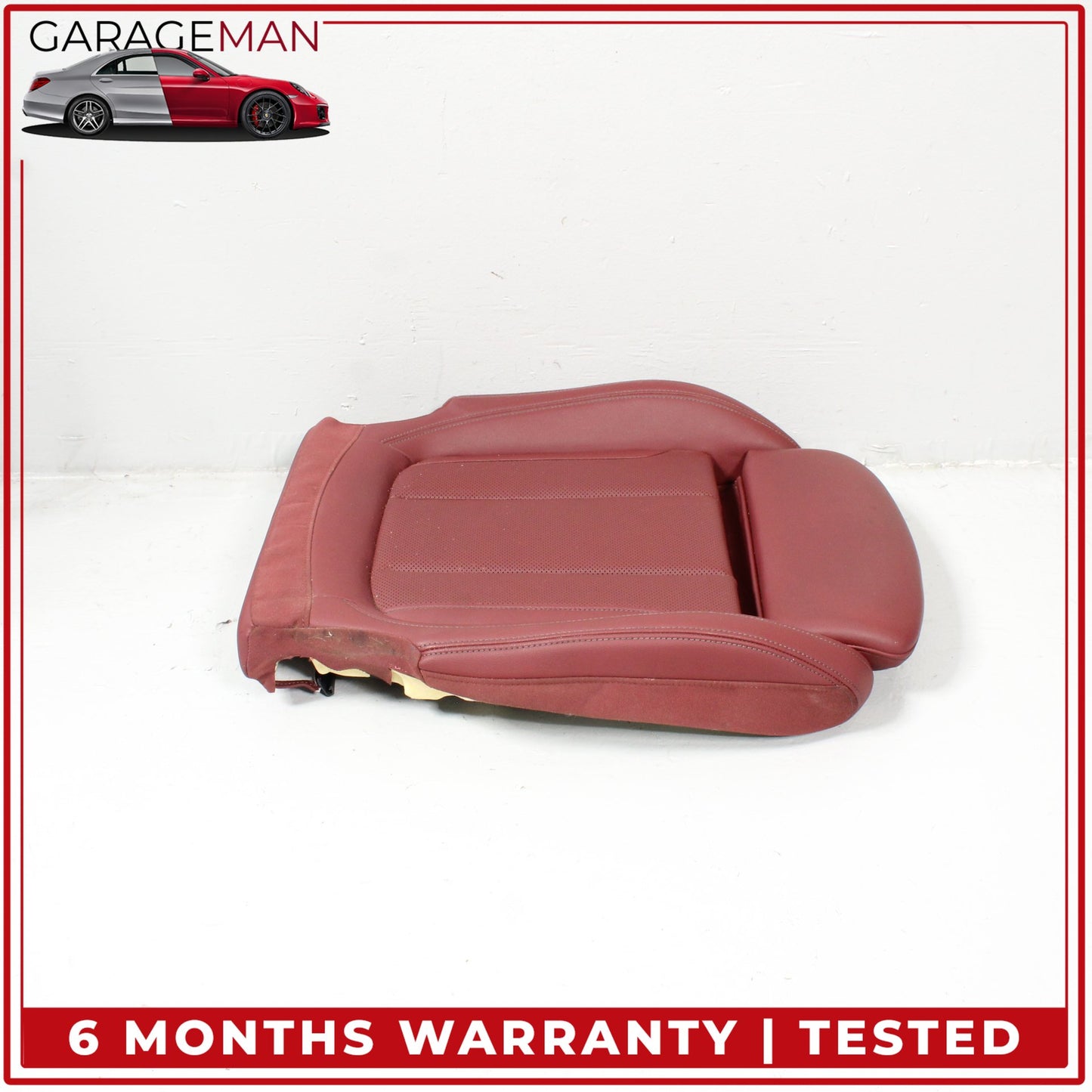 2019-2025 BMW 330i Front Left Driver Side Lower Bottom Seat Cushion Red OEM