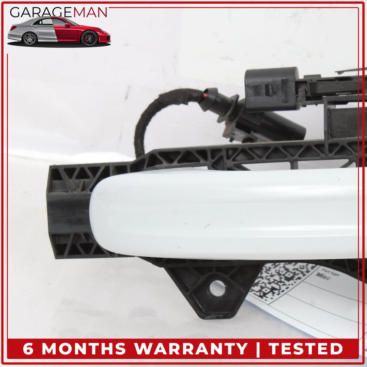 2007-2015 Audi Q7 Front Left Driver Side Exterior Door Handle White Metallic OEM