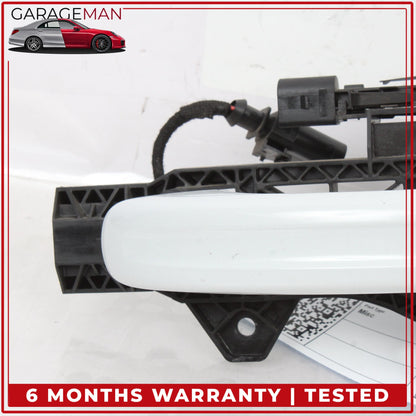 2007-2015 Audi Q7 Front Left Driver Side Exterior Door Handle White Metallic OEM