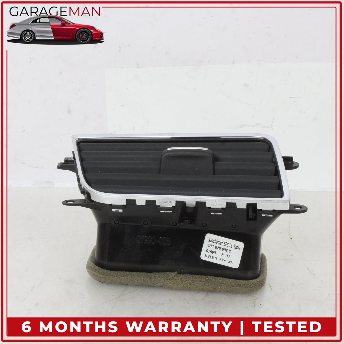 2011-2018 Audi A8 Front Right Passenger Side Dash AC A/C Air Vent 4H1820902C OEM