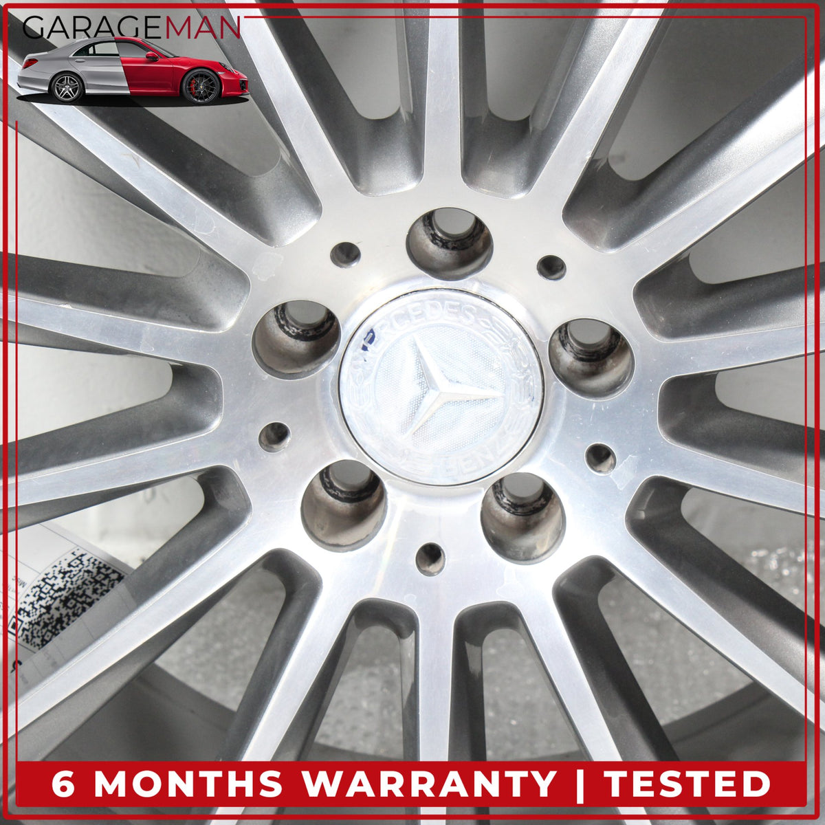 2015-2023 Mercedes W205 C300 Rear Wheel Rim w/ Tire 8.5JX19H2ET52 2054011400 OEM