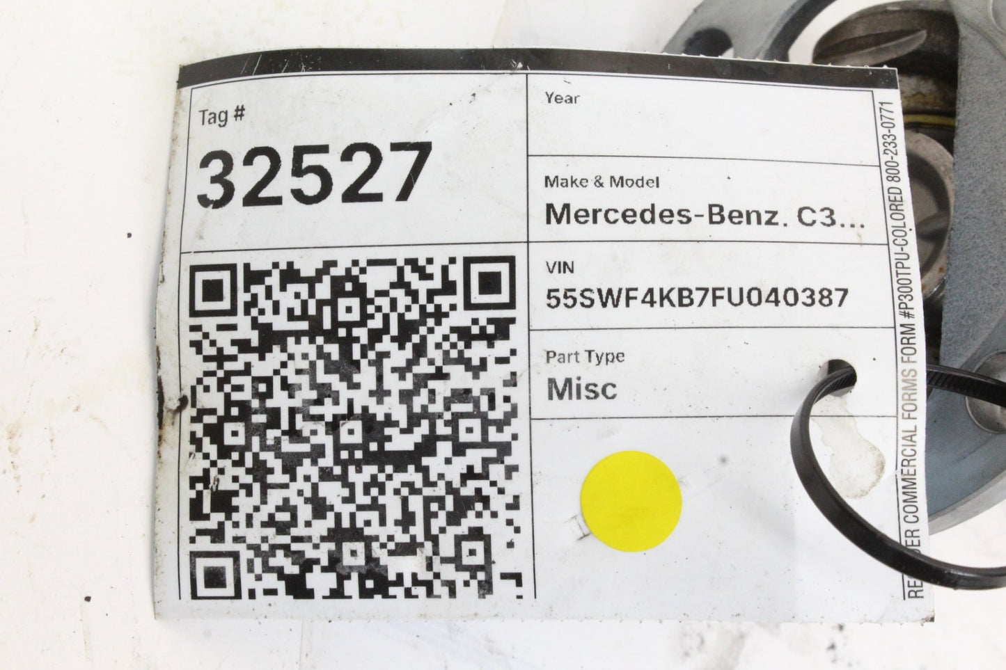 2015-2018 Mercedes C300 W205 Front Propeller Driveshaft 2044100000