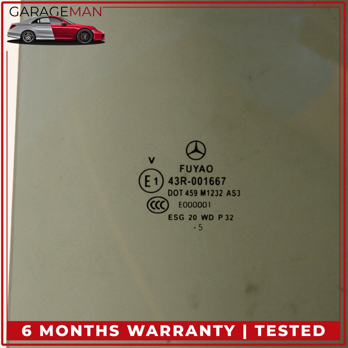 2015-2020 Mercedes X156 GLA250 Rear Left Driver Side Door Window Glass OEM