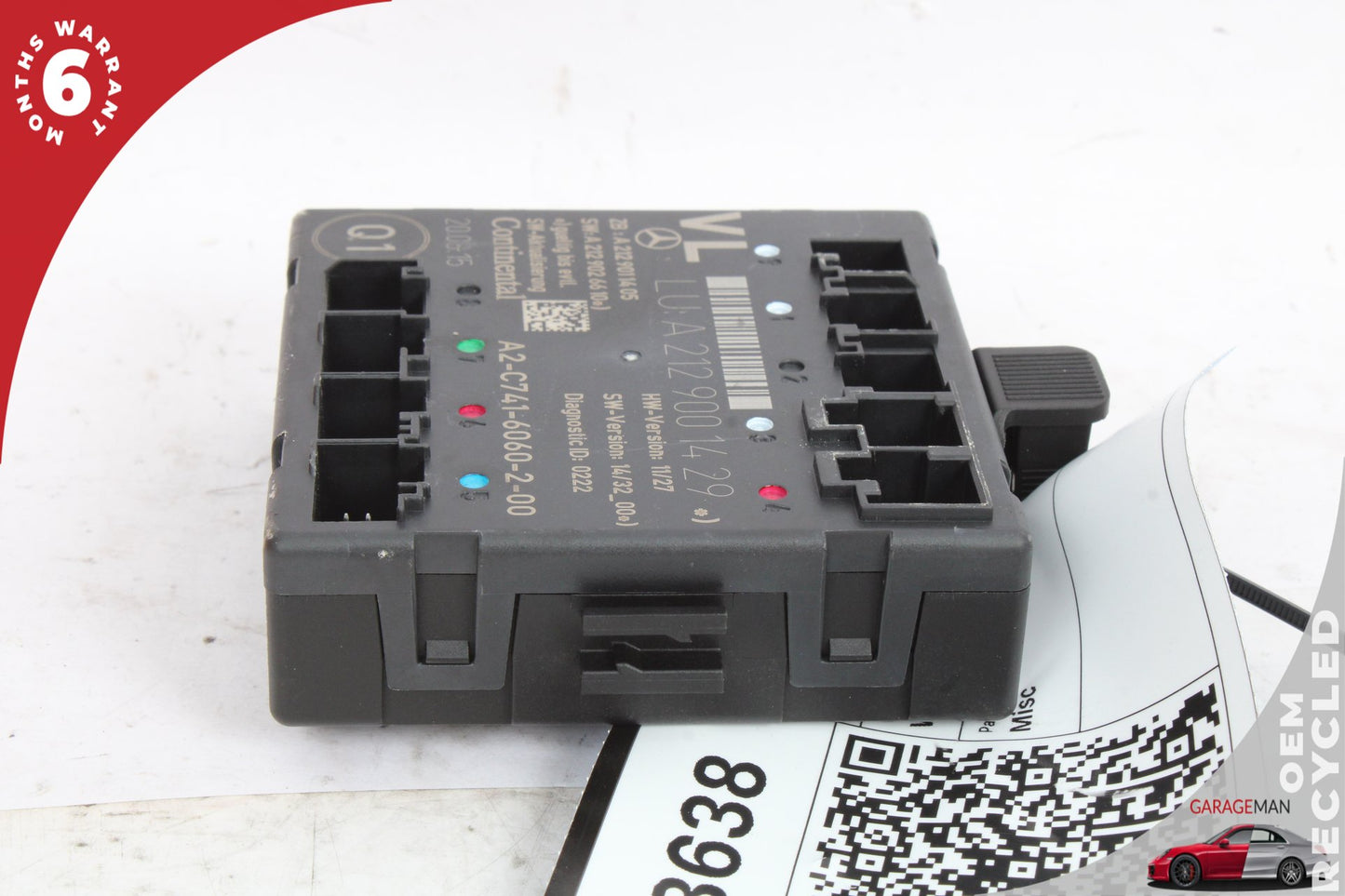 2008-2018 Mercedes-Benz E400 W207 Coupe Left Front Door Control Module 2129011405 OEM