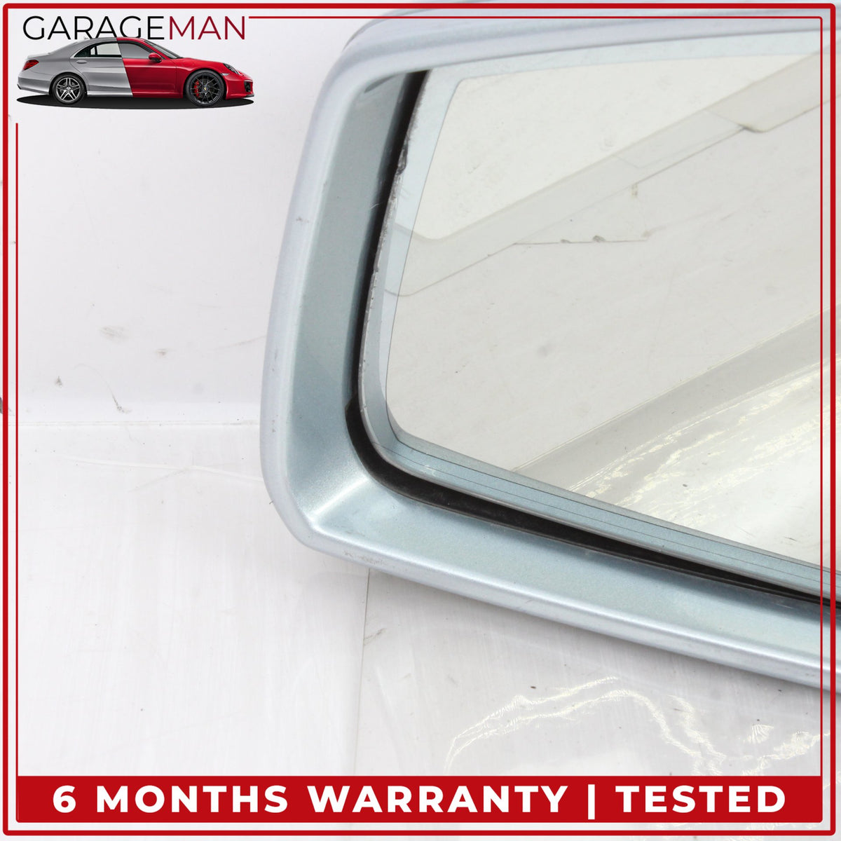 2012-2014 Mercedes W204 C250 Left Side Door Rear View Mirror Silver Metallic OEM