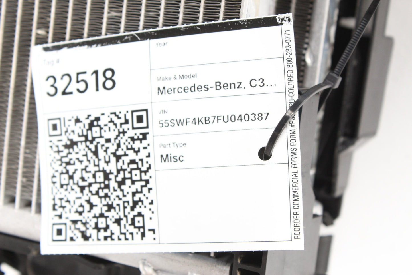 2015-2021 Mercedes-Benz C300 W205 Engine Cooling Radiator A/C Condenser Assy OEM