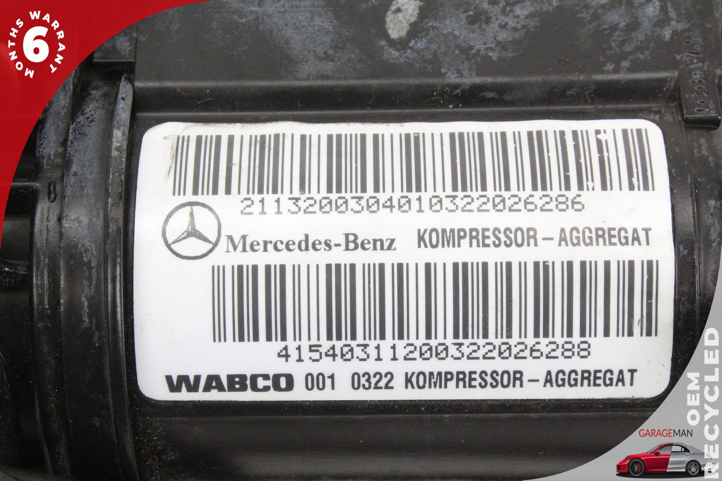 2000-2011 Mercedes W211 E500 Air Suspension Compressor Pump 2113200304 OEM