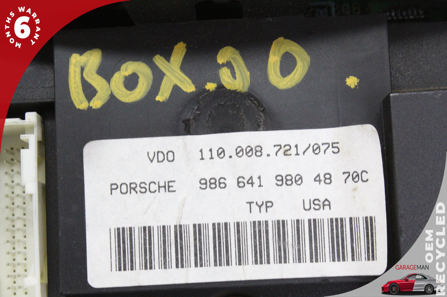 2000 Porsche Boxster 986 Manual Transmission Instrument Cluster Speedometer OEM