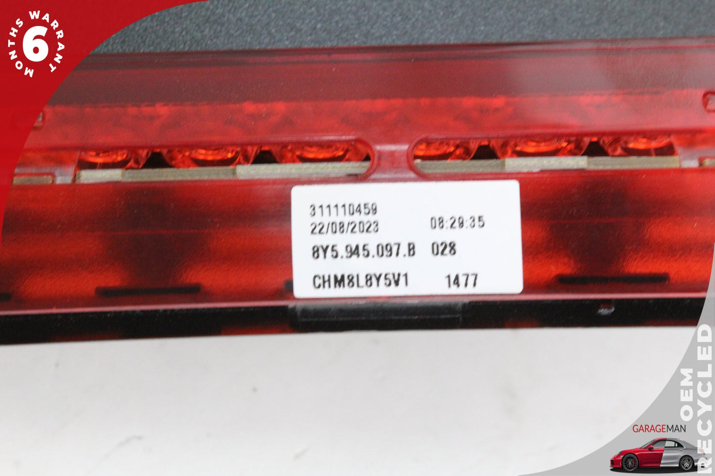 2017-2025 Audi A3 S3 RS3 Rear Center Brake Tail Light Lamp 8W5945097B OEM