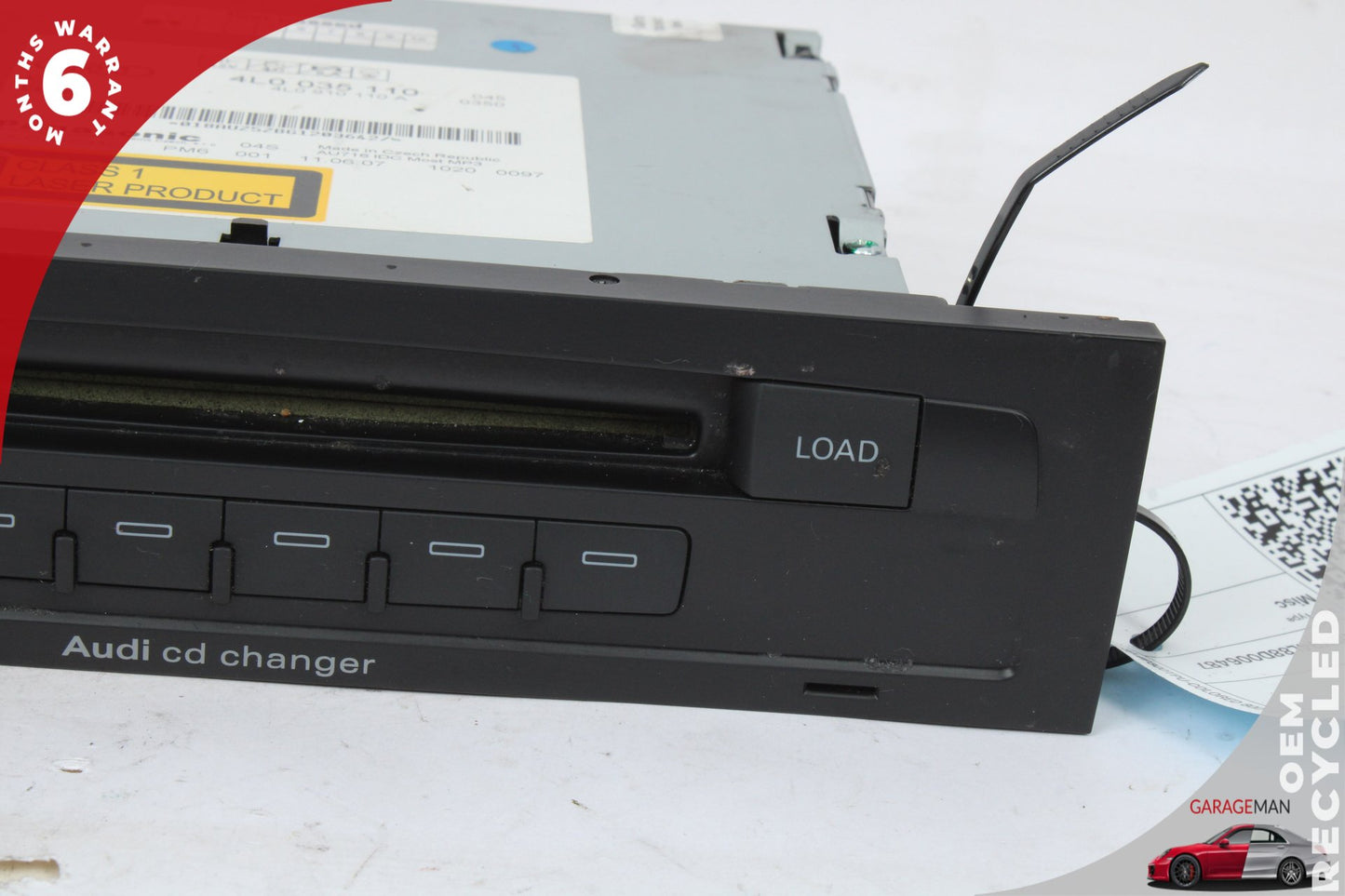 2007-2009 Audi Q7 4L Station Wagon CD Changer 6 Disk Player 4L0035110 OEM